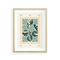 Plakat w ramie 30x40 - Podróżne Impresje - roślinne motywy, ornamenty - rama drewno