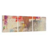 Obraz na płótnie 120x40 - Abstrakcja olejna - kształty i kolory - abstrakcja, olejna