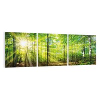 Obraz na płótnie 120x40 - Drzewa w harmonii - las, drzewa