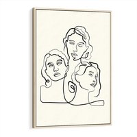 Obraz w ramie 80x120 - Trzy Kobiety - 3 kobiety, antyczny posag - rama drewno
