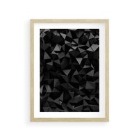 Plakat w ramie 50x70 - Geometryczna nowoczesność - geometryczne, nowoczesne - rama drewno
