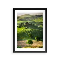 Plakat w ramie 30x40 - Pejzaż Widoczek - widoczek, pejzaż - rama czarna