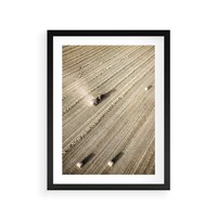 Plakat w ramie 40x50 - Rolnicza Praca - pole, traktor - rama czarna