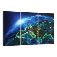 Obraz na płótnie 120x80 - Kosmiczna podróż: piękno Ziemi - kosmos, ziemia