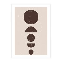 Plakat bez ramy 21x30 - Migocące Granice - mid century styl, nowoczesna grafika