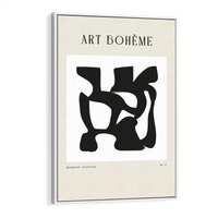 Obraz w ramie 50x70 - Boho Szepty - boho plakat, minimalizm - rama biała