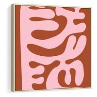 Obraz w ramie 50x50 - Migotliwe Boho Marzenia - abstrakcyjny obraz, plakat - rama drewno
