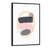 Obraz w ramie 50x70 - Migocące Odbicia - abstrakcyjna kompozycja, jak ręcznie malowana - rama czarna