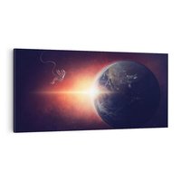 Obraz na płótnie 120x60 - Kosmiczne horyzonty - kosmos, ziemia