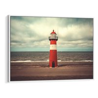 Obraz w ramie 70x50 - Retro Urok Morza - fotografia w stylu retro, vintage - rama biała