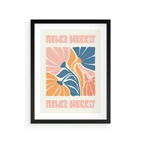 Plakat w ramie 50x70 - Spójny Dysonans - pastelowe kolory, typografia - rama czarna