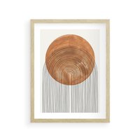 Plakat w ramie 30x40 - Złote Akcenty - nowoczesna sztuka, modern - rama drewno