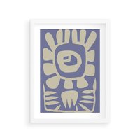 Plakat w ramie 40x50 - Widok Abstrakcyjny - skandynawski styl, plakat - rama biała