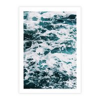 Plakat bez ramy 21x30 - Potęga Natury: Wzburzone Fale Oceanu - wzburzone fale oceanu