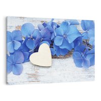 Obraz na płótnie 120x80 - Kwiatowe serce - kwiaty, serce