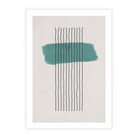 Plakat bez ramy 50x70 - Bezczasowe Wspomnienia - abstrakcyjna akwarelowa plama, nieregularne kreski