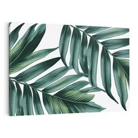 Obraz na płótnie 120x80 - Ruchome liście czasu - liście palmy, tropikalne