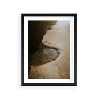 Plakat w ramie 40x50 - Relaksujący Raj - plaża, morze - rama czarna