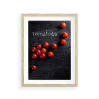 Plakat w ramie 30x40 - Świeżość Smaku - pomidory, kuchnia - rama drewno