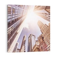 Obraz na płótnie 80x80 - Oczami artysty - miasto, perspektywa