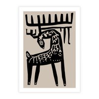 Plakat bez ramy 50x70 - Konturem Zdefiniowany - skandynawska sztuka, jeleń