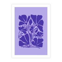 Plakat bez ramy 50x70 - Migocące Boho Wibracje - kwiaty, energetyczne fioletowe tło