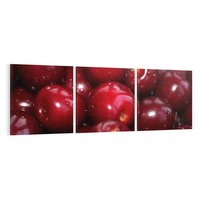 Obraz na płótnie 90x30 - Wiśnie Owocowa Rozkosz - wiśnie, owoce