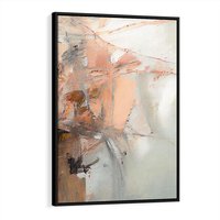 Obraz w ramie 70x100 - Taniec księżycowego pyłu - abstrakcja, tekstury farb - rama czarna