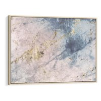 Obraz w ramie 70x50 - Luksusowa Dekoracja - marmur, złoto - rama drewno