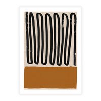 Plakat bez ramy 30x40 - Boho Impulsy Kreatywności - abstrakcyjny plakat, brąz