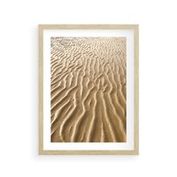 Plakat w ramie 50x70 - Piasek i Nieskończoność - pustynia, piasek - rama drewno