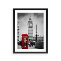 Plakat w ramie 40x50 - Ikoniczny Big Ben w Londynie - Big Ben, Londyn - rama czarna