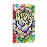 Obraz na płótnie 50x70 - Zamknięte w Roślinie - abstrakcja, akwarela