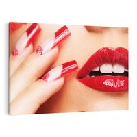 Obraz na płótnie 100x70 - Piękno manicure: kolory i elegancja - paznokcie, manicure