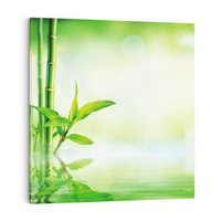 Obraz na płótnie 40x40 - Bambusowy relaks w SPA - bambus, SPA