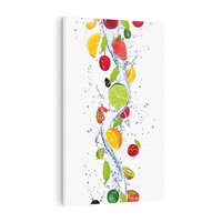 Obraz na płótnie 70x100 - Kulinarne Inspiracje - owoce, woda