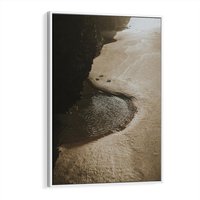 Obraz w ramie 50x70 - Relaksujący Raj - plaża, morze - rama biała