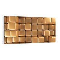 Obraz na płótnie 140x70 - Błyszcząca Elegancja - złoto, 3d