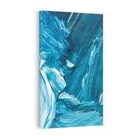 Obraz na płótnie 50x70 - W stronę niebieskiego horyzontu - abstrakcja, rozlane farby