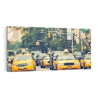 Obraz na płótnie 100x50 - Miasto Taksówek - taksówki, miasto