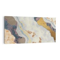 Obraz na płótnie 100x50 - Melancholijne oddechy pędzla - abstrakcyjne formy, zgaszone kolory