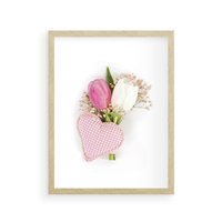 Plakat w ramie 50x70 - Kolorowa Harmonia - kwiaty, bukiet - rama drewno