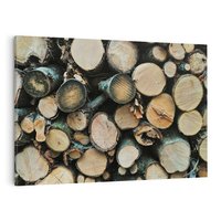 Obraz na płótnie 100x70 - Bliskość Natury - drewno, las