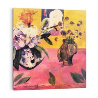 Obraz na płótnie 60x60 - Still Life with Head-Shaped Vase and Japanese Woodcut 1889, Paul Gauguin - Reprodukcja - reprodukcja, obraz na płótnie