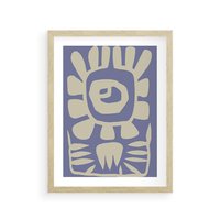Plakat w ramie 50x70 - Widok Abstrakcyjny - skandynawski styl, plakat - rama drewno