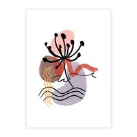 Plakat bez ramy 30x40 - Migocące Odsłony - abstrakcyjna sztuka, liść dmuchawiec