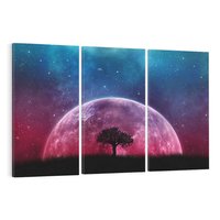 Obraz na płótnie 120x80 - Tajemnicza obecność kosmosu - księżyc, kosmos