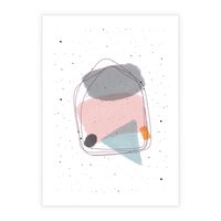 Plakat bez ramy 30x40 - Migotliwa Opowieść - abstrakcyjna kompozycja, jak ręcznie malowana