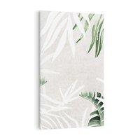 Obraz na płótnie 50x70 - Zielony Raj - monstera, palmy