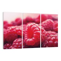 Obraz na płótnie 120x80 - Maliny Soczysta Eksplozja - maliny, owoce